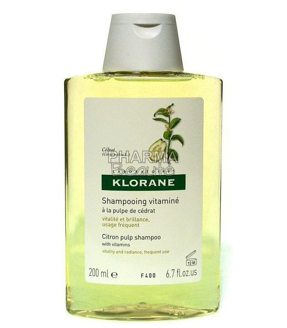 Shampoing Klorane Energisant à la Pulpe de Cédrat 200ml pas cher