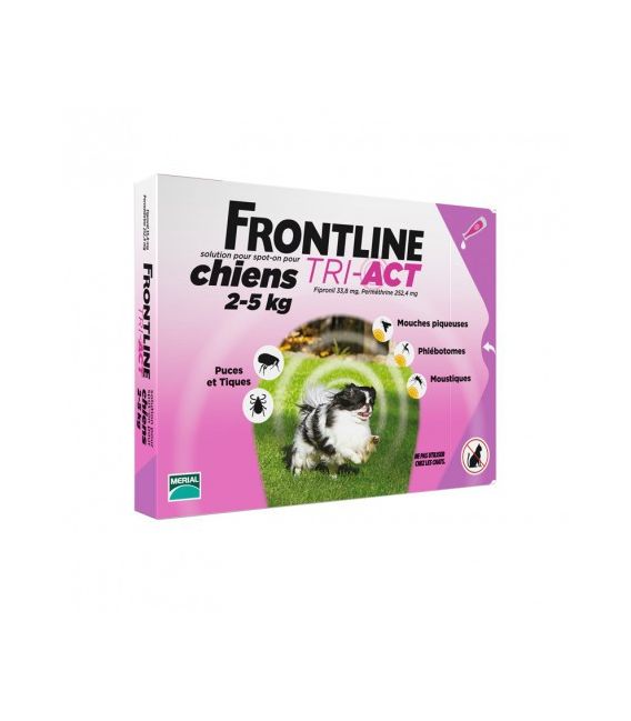 Frontline Tri Act Chiens XS 2 à 5Kg 3 Pipettes